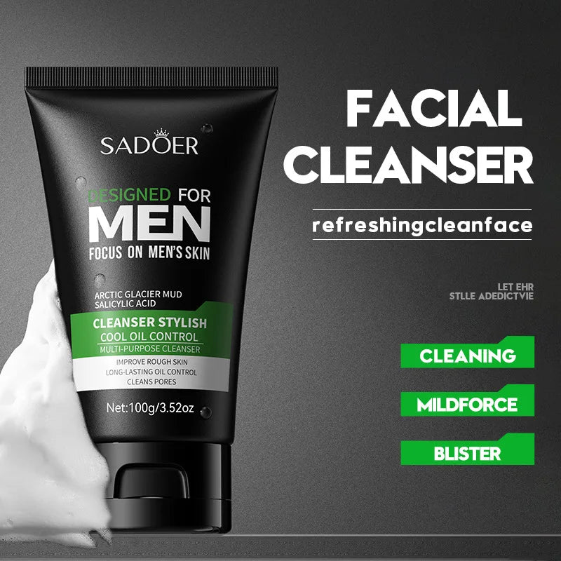 Revitalize Your Skin with Our Refreshing Men's Facial Cleanser - Deep Cleansing, Moisturizing & Pore Tightening Formula!