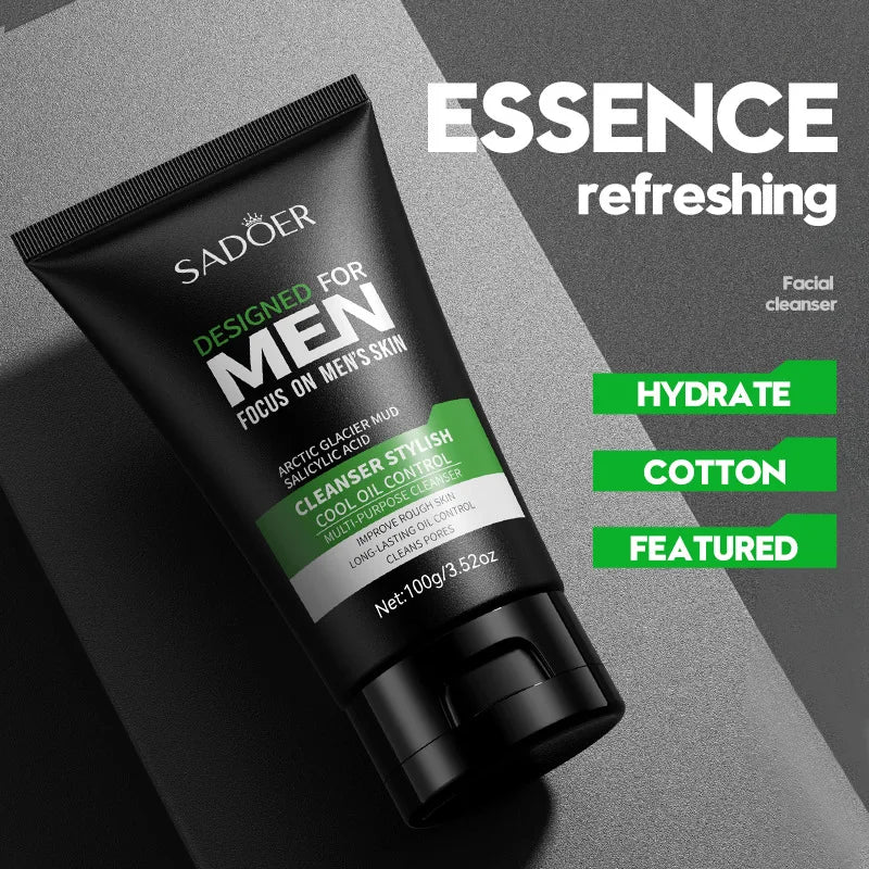 Revitalize Your Skin with Our Refreshing Men's Facial Cleanser - Deep Cleansing, Moisturizing & Pore Tightening Formula!